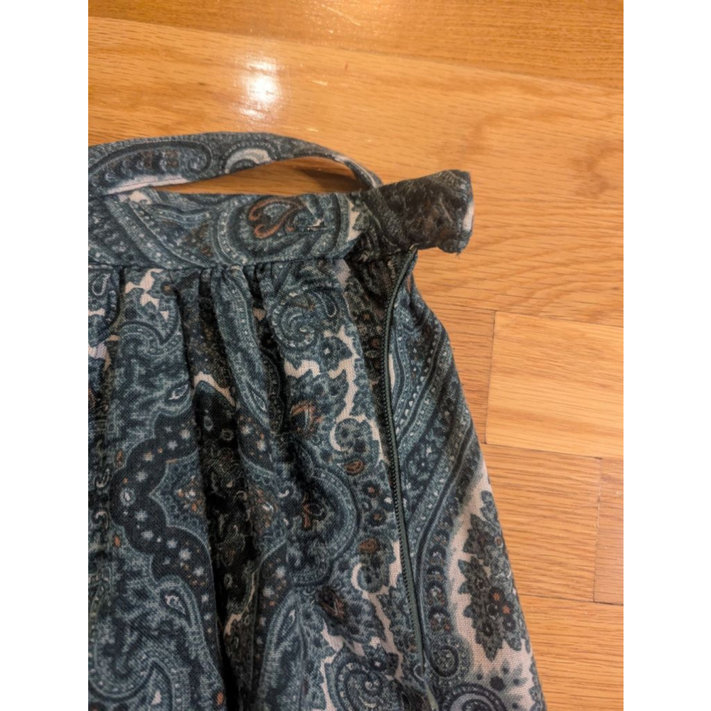 Vintage Green Paisley Midi Skirt Summit Sportswear Medium - Picture 11 of 12
